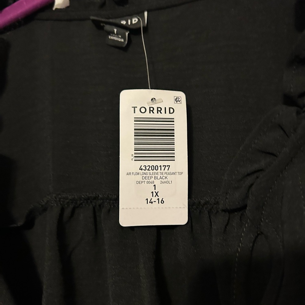 Torrid Black Ruffle Blouse - Picture 6 of 13